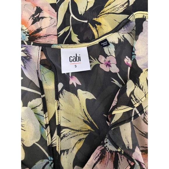 CABI Osaka Nights Gray Pastel Ruffle Tank Blouse Size S - Picture 3 of 5